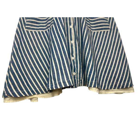 Women’s Myrtlewood of California Cotton Retro Shirt Dress 1X Striped Cottage - Picture 5 of 11